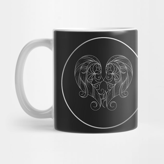 Gemini Zodiac Art Silver by Felicity-K